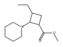 Cyclobutanecarboxylic acid, 3-ethyl-2-(1-piperidinyl)-, methyl ester