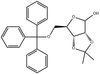 D-Ribofuranose, 2,3-O-(1-methylethylidene)-5-O-(triphenylmethyl)- Struktur