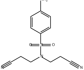 Benzenesulfonamide, 4-amino-N,N-bis(2-cyanoethyl)- Struktur