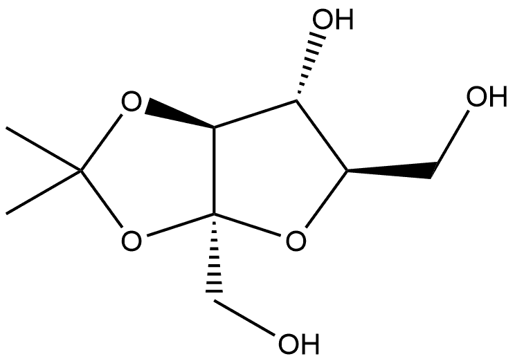 β-D-Fructofuranose, 2,3-O-(1-methylethylidene)- Struktur