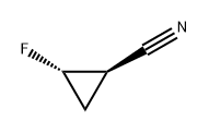 Cyclopropanecarbonitrile, 2-fluoro-, (1R,2S)- Struktur