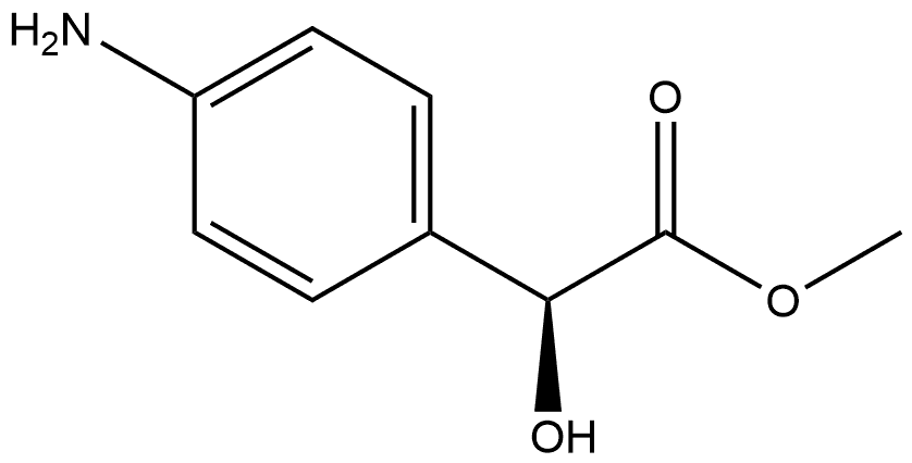 Benzeneacetic acid, 4-amino-α-hydroxy-, methyl ester, (αS)- Struktur