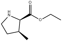 (2R,3S)-3-Methyl-pyrrolidine-2-carboxylic acid ethyl ester Struktur