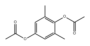 1,4-Benzenediol, 2,6-dimethyl-, 1,4-diacetate Struktur