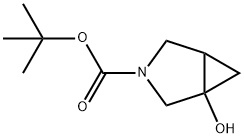 3-Azabicyclo[3.1.0]hexane-3-carboxylic acid, 1-hydroxy-, 1,1-dimethylethyl ester Struktur