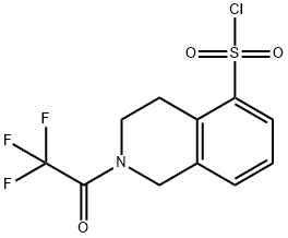 5-Isoquinolinesulfonyl chloride, 1,2,3,4-tetrahydro-2-(2,2,2-trifluoroacetyl)- Struktur