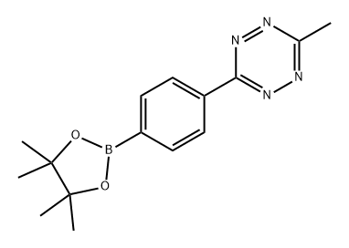 1,2,4,5-Tetrazine, 3-methyl-6-[4-(4,4,5,5-tetramethyl-1,3,2-dioxaborolan-2-yl)phenyl]- Struktur