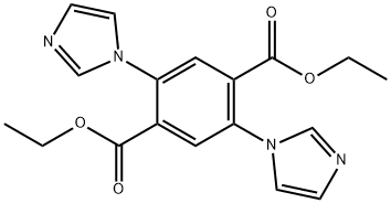 1,?4-?Benzenedicarboxylic acid, 2,?5-?di-?1H-?imidazol-?1-?yl-?, 1,?4-?diethyl ester Struktur