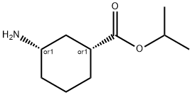 Cyclohexanecarboxylic acid, 3-amino-, 1-methylethyl ester, (1R,3S)-rel- Struktur