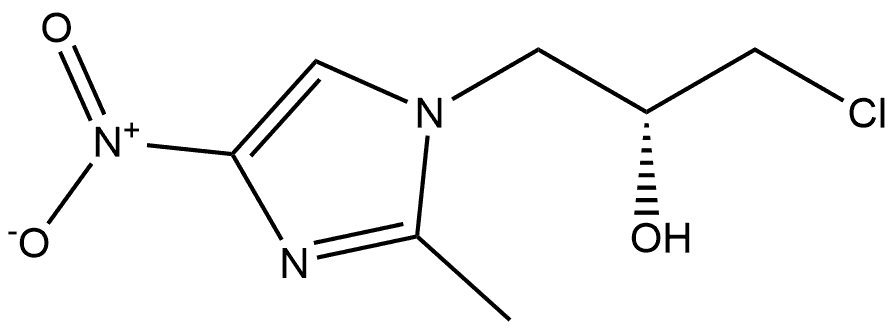 1H-Imidazole-1-ethanol, α-(chloromethyl)-2-methyl-4-nitro-, (αR)- Struktur