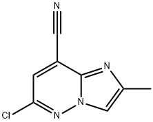 Imidazo[1,2-b]pyridazine-8-carbonitrile, 6-chloro-2-methyl- Struktur