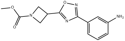 Methyl 3-(3-(3-aminophenyl)-1,2,4-oxadiazol-5-yl)azetidine-1-carboxylate Struktur