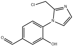 4-(2-(Chloromethyl)-1H-imidazol-1-yl)-3-hydroxybenzaldehyde Struktur