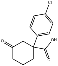 1-(4-Chlorophenyl)-3-oxocyclohexanecarboxylic acid Struktur