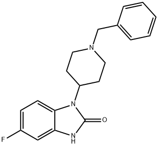 1-(1-Benzylpiperidin-4-yl)-5-fluoro-1H-benzo[d]imidazol-2(3H)-one Struktur