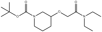 tert-Butyl 3-(2-(diethylamino)-2-oxoethoxy)piperidine-1-carboxylate Struktur