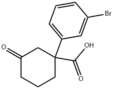 1-(3-Bromophenyl)-3-oxocyclohexanecarboxylic acid Struktur