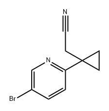 Cyclopropaneacetonitrile, 1-(5-bromo-2-pyridinyl)- Struktur