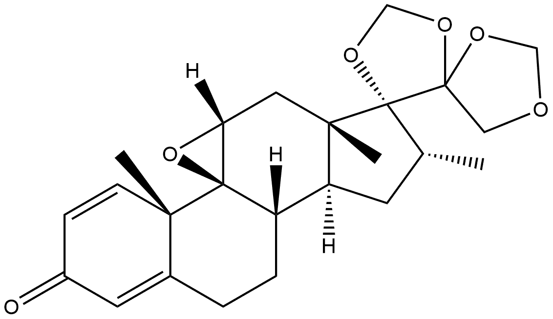 Pregna-1,4-dien-3-one, 9,11-epoxy-16-methyl-17,20:20,21-bis[methylenebis(oxy)]-, (9β,11β,16α)- (9CI)