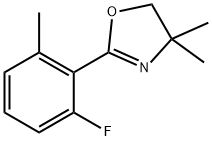 Oxazole, 2-(2-fluoro-6-methylphenyl)-4,5-dihydro-4,4-dimethyl- Struktur