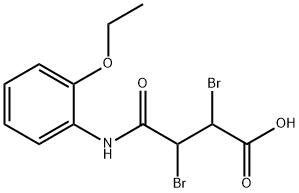 Butanoic acid, 2,3-dibromo-4-[(2-ethoxyphenyl)amino]-4-oxo- Struktur