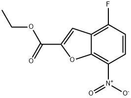 Ethyl 4-fluoro-7-nitrobenzo[b]furan-2-carboxylate Struktur