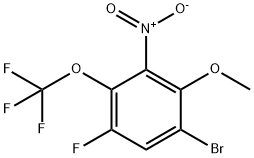 6-Bromo-4-fluoro-2-nitro-3-(trifluoromethoxy)anisole Struktur