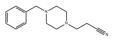 1-Piperazinepropanenitrile, 4-(phenylmethyl)- Struktur