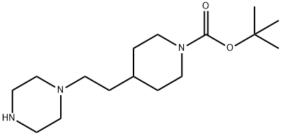 tert-butyl 4-[2-(piperazin-1-yl)ethyl]piperidine-1-carboxylate Struktur