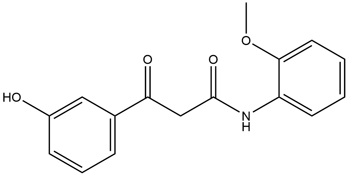 Benzenepropanamide, 3-hydroxy-N-(2-methoxyphenyl)-β-oxo- Struktur