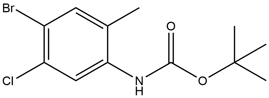 tert-butyl (4-bromo-5-chloro-2-methylphenyl)carbamate Struktur