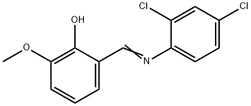 Phenol, 2-[[(2,4-dichlorophenyl)imino]methyl]-6-methoxy- Struktur