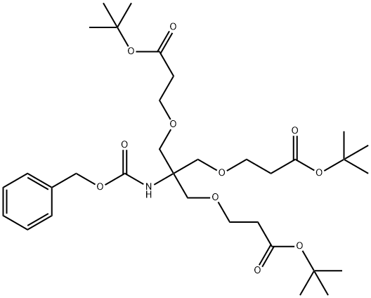 di-tert-Butyl 3,3’-[[2-[[(Benzyloxy)carbonyl]amino]-2-[[3-(tert-butoxy)-3-oxopropoxy]methyl]propane-1,3-diyl]bis(oxy)]dipropanoate Struktur