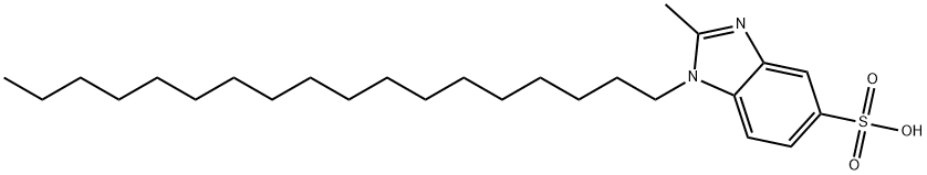 1H-Benzimidazole-5-sulfonic acid, 2-methyl-1-octadecyl- Struktur