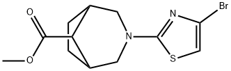 Methyl 3-(4-bromothiazol-2-yl)-3-azabicyclo[3.2.1]octane-8-carboxylate Struktur