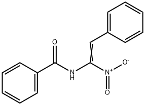 Benzamide, N-(1-nitro-2-phenylethenyl)- Struktur