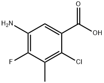 Benzoic acid, 5-amino-2-chloro-4-fluoro-3-methyl- Struktur