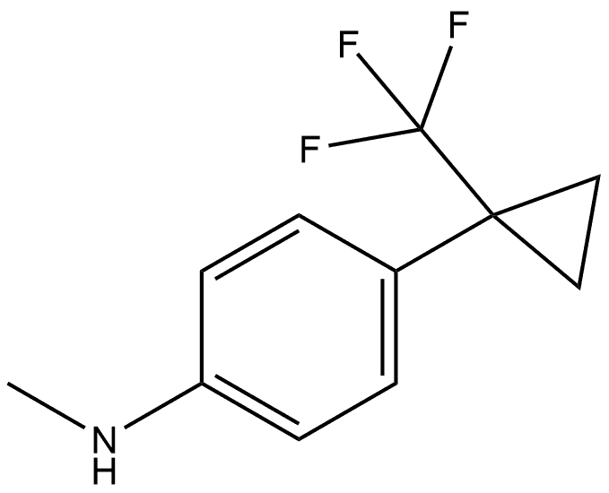 N-Methyl-4-[1-(trifluoromethyl)cyclopropyl]benzenamine Struktur