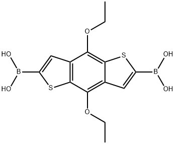 Boronic acid, B,?B'-?(4,?8-?diethoxybenzo[1,?2-?b:4,?5-?b']?dithiophene-?2,?6-?diyl)?bis- Struktur