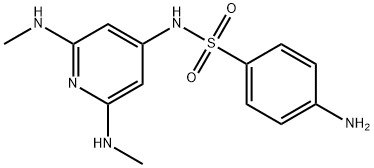 Benzenesulfonamide, 4-amino-N-[2,6-bis(methylamino)-4-pyridinyl]- Struktur