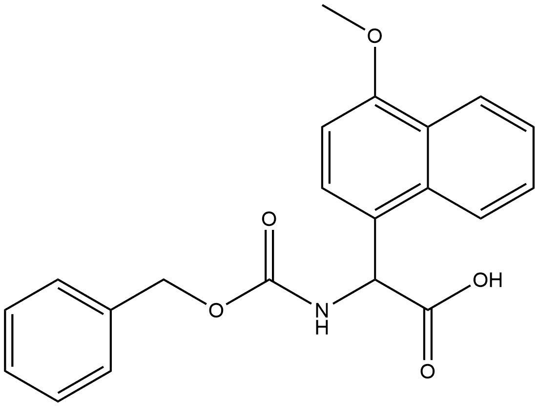 4-Methoxy-α-[[(phenylmethoxy)carbonyl]amino]-1-naphthaleneacetic acid Struktur