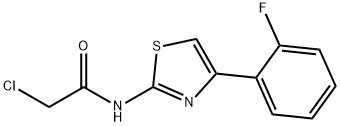 2-Chloro-N-[4-(2-fluorophenyl)-2-thiazolyl]acetamide Struktur