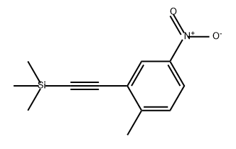 Benzene, 1-methyl-4-nitro-2-[2-(trimethylsilyl)ethynyl]- Struktur