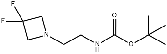 Carbamic acid, N-[2-(3,3-difluoro-1-azetidinyl)ethyl]-, 1,1-dimethylethyl ester Struktur