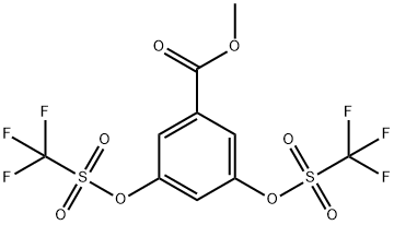 Benzoic acid, 3,5-bis[[(trifluoromethyl)sulfonyl]oxy]-, methyl ester Struktur