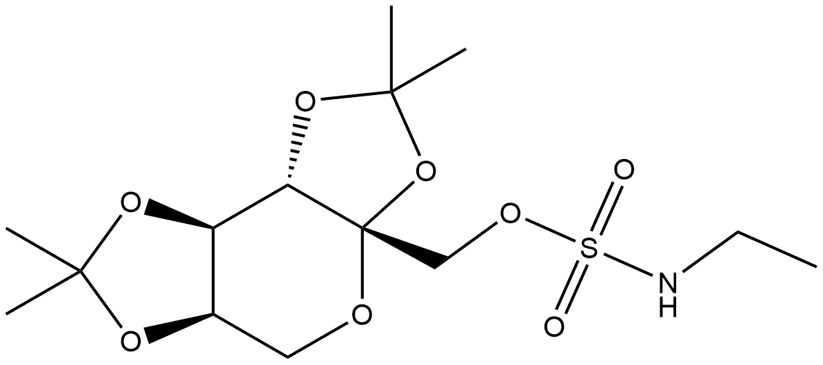 β-D-Fructopyranose, 2,3:4,5-bis-O-(1-methylethylidene)-, 1-(N-ethylsulfamate) Struktur