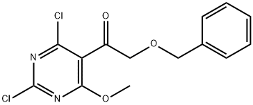 Ethanone, 1-(2,4-dichloro-6-methoxy-5-pyrimidinyl)-2-(phenylmethoxy)- Struktur