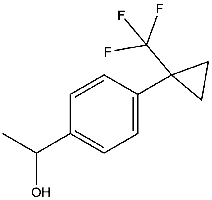 1-(4-(1-(trifluoromethyl)cyclopropyl)phenyl)ethan-1-ol Struktur