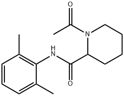 2-Piperidinecarboxamide, 1-acetyl-N-(2,6-dimethylphenyl)- Struktur