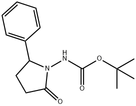 Carbamic acid, N-(2-oxo-5-phenyl-1-pyrrolidinyl)-, 1,1-dimethylethyl ester Struktur